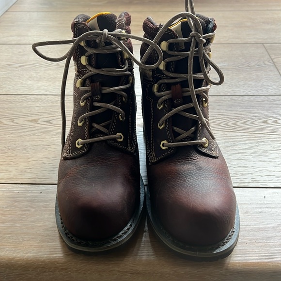 NWOT Caterpillar steel toe lace up work boots sz 9 - Picture 1 of 4